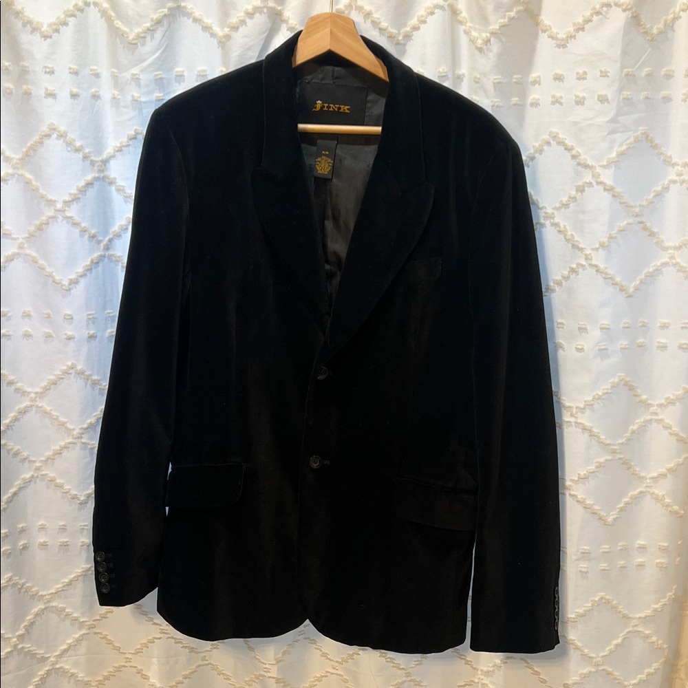 Elegant Black Velvet Blazer for Men
